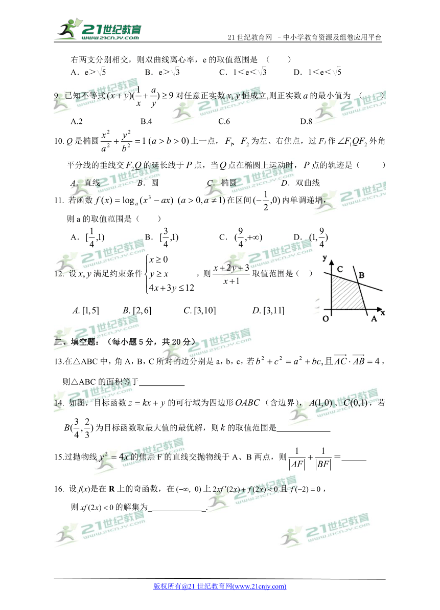 广东省中山市2017—2018学年度高二上学期理科数学期末复习（模拟试题3）