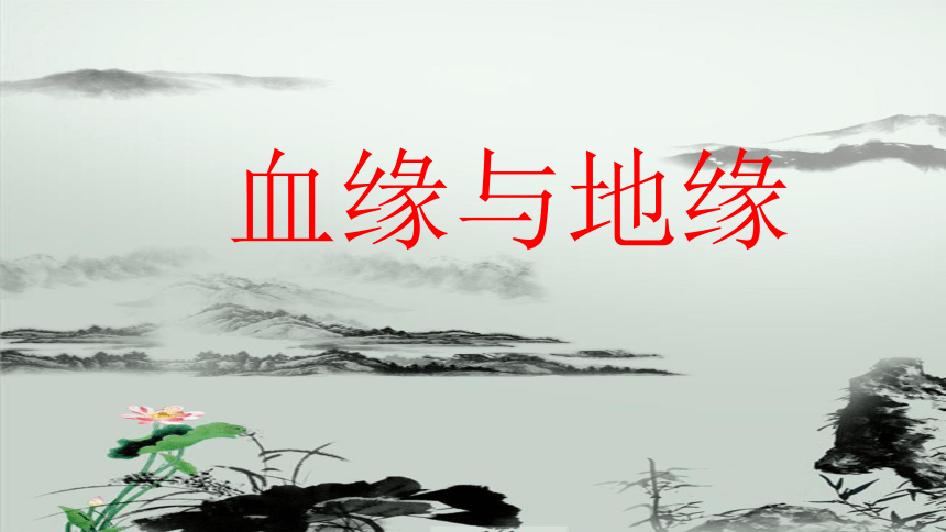 新教材乡土中国第12篇血缘与地缘课件16张2020年秋高一语文统编版2019