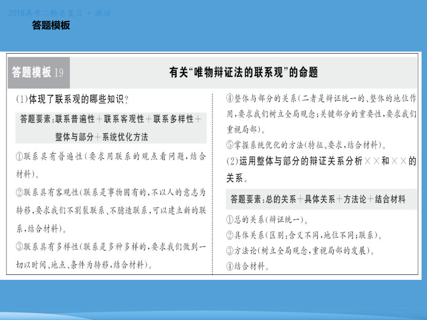 2018年高考二轮专题复习 政治 专题十一 思想方法与创新意识 课件