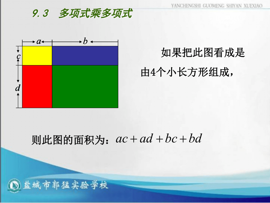 江苏省盐城市郭猛实验学校七年级数学苏教版下册9-3  多项式乘多项式课件（共15张PPT）