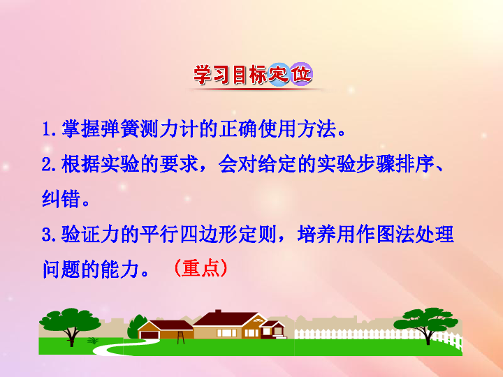 实验：验证力的平行四边形定则（30张ppt）