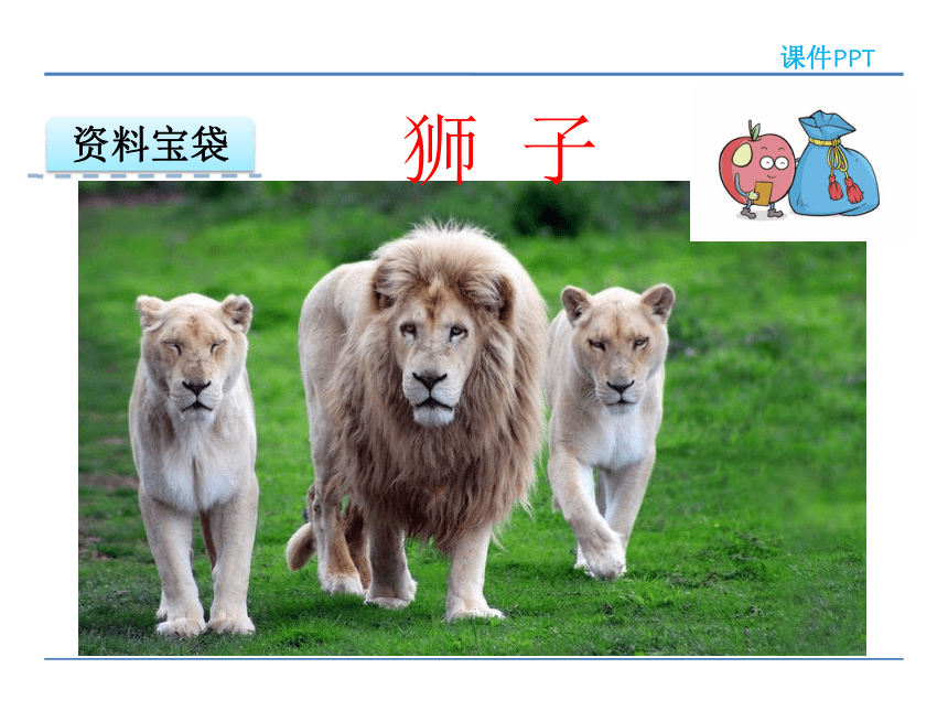 小学语文北师版二年级下册同步课件：10.2  狮子和兔子