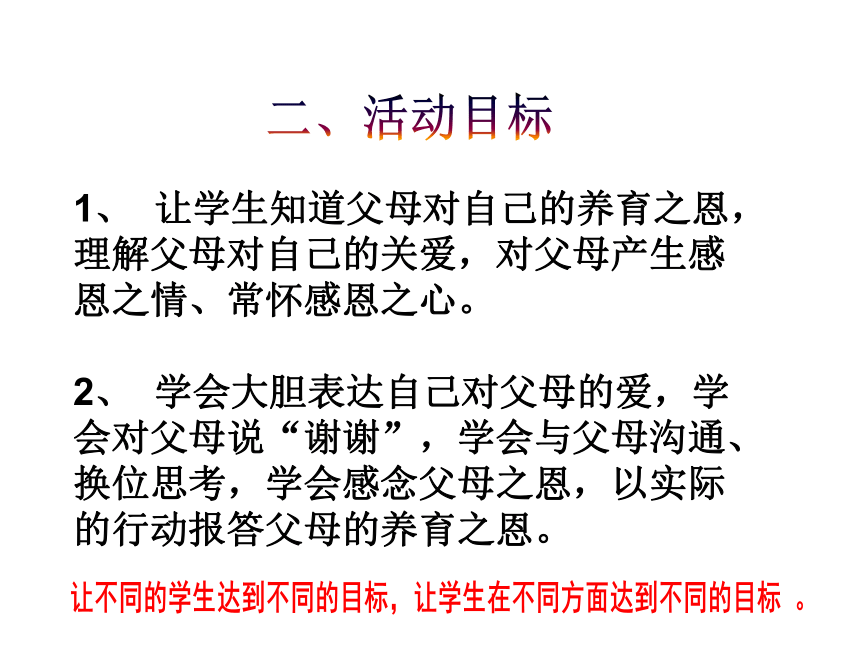 感恩父母综合实践活动（说课）