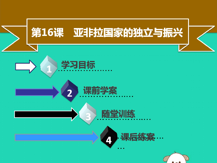 第16课亚非拉国家的独立与振兴同步课件中图版（24张PPT）