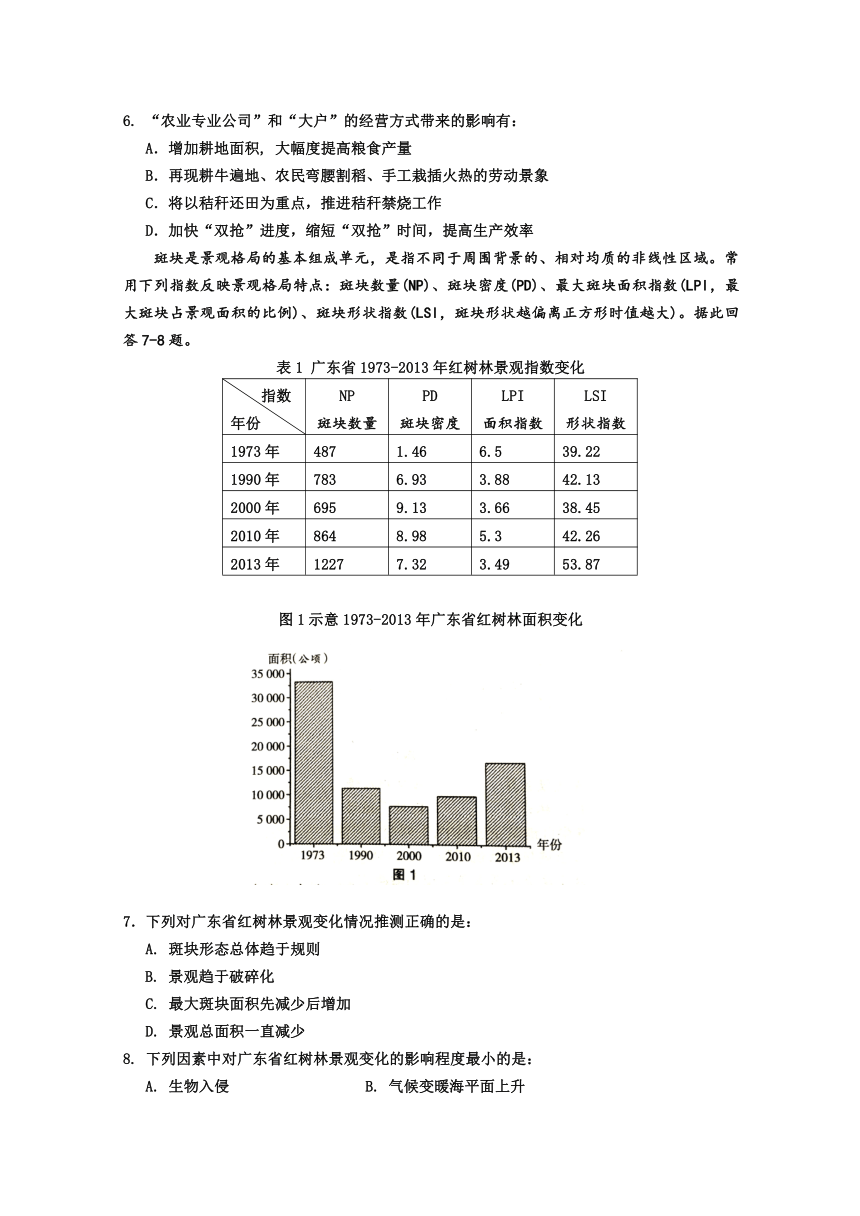 吉林省普通高中2017届高三下学期第四次调研考试试卷 文科综合 Word版含答案