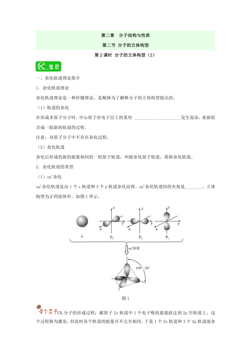 专题2.2.2分子的立体构型（2）-同步巩固2017-2018学年高二化学人教版（选修3）