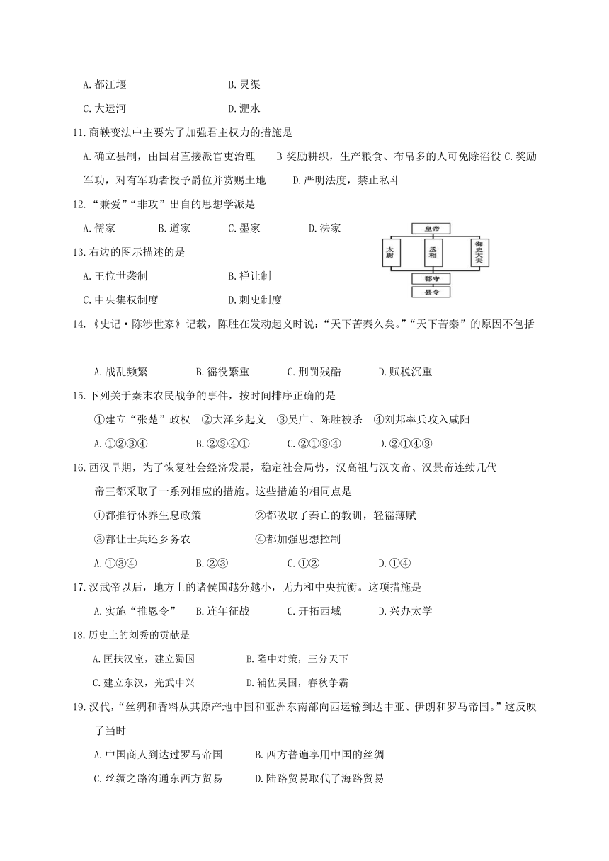 新疆乌鲁木齐市2017-2018学年七年级上学期期末考试历史试题