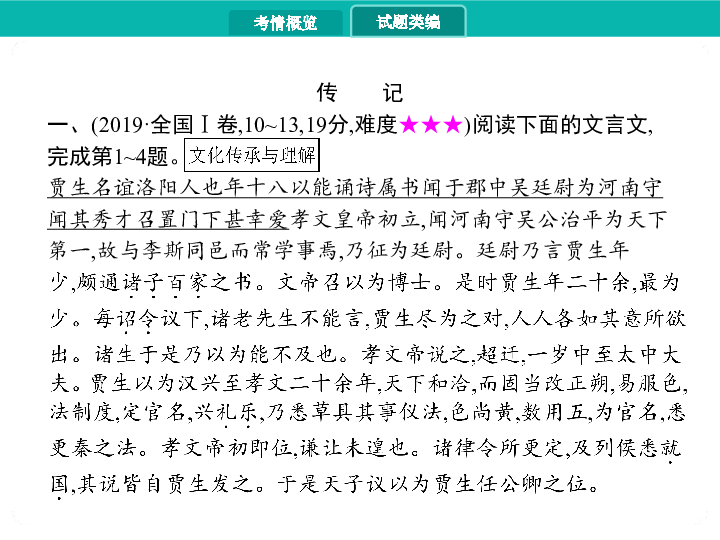 2020届高考语文一轮课件：专题四　文言文阅读（417张PPT）