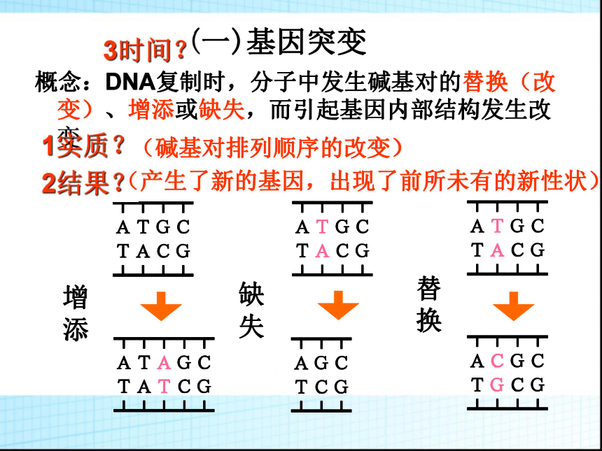 高中生物人教版必修二第五章第1节  基因突变和基因重组  课件（26张PPT）