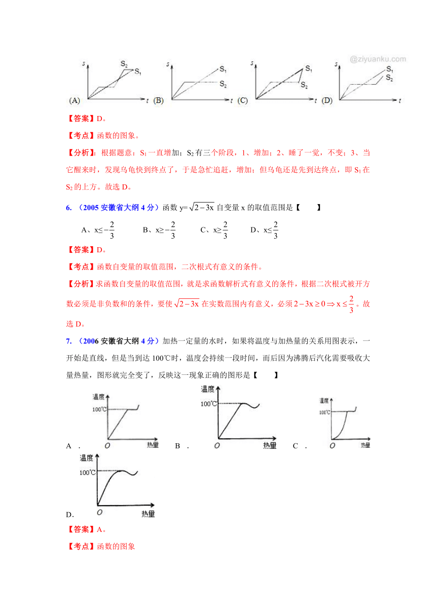 安徽省2003-2017年中考数学试题分项解析：专题05 数量和位置变化（解析版）