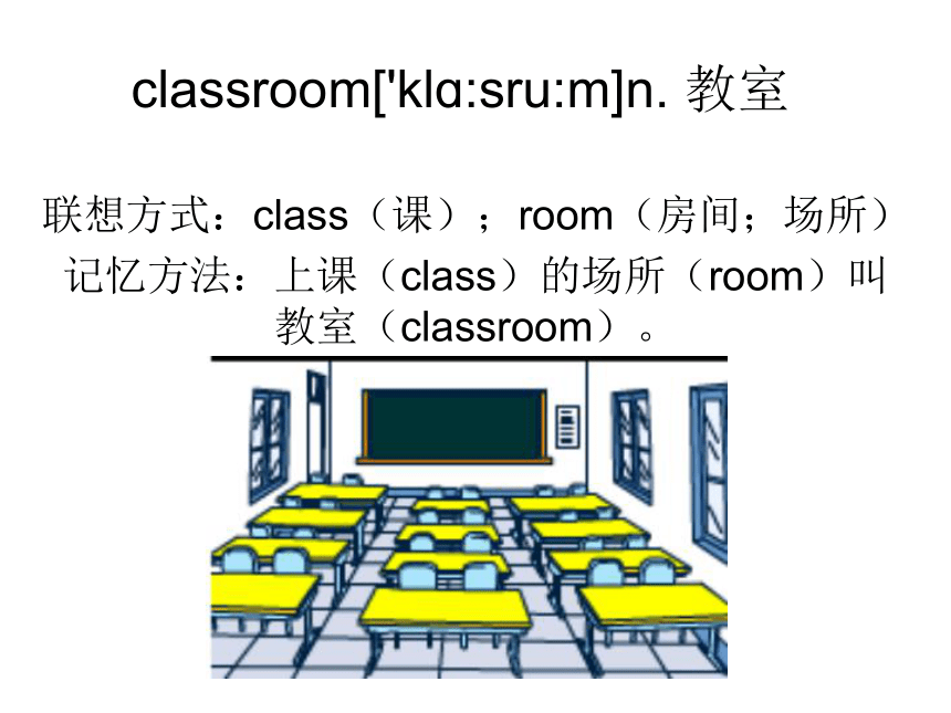 Unit1 My Classroom单词巧记与速记 课件