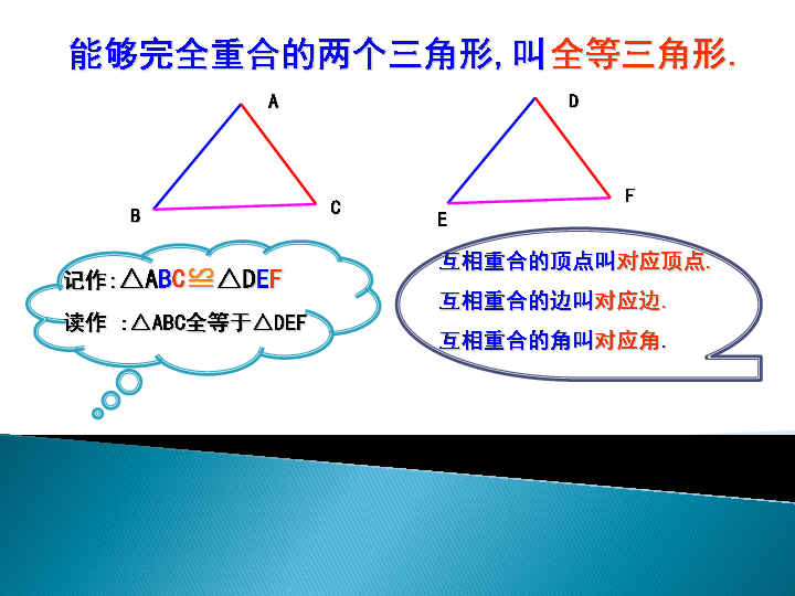 14.3（1）全等三角形的概念与性质 课件（12张PPT）