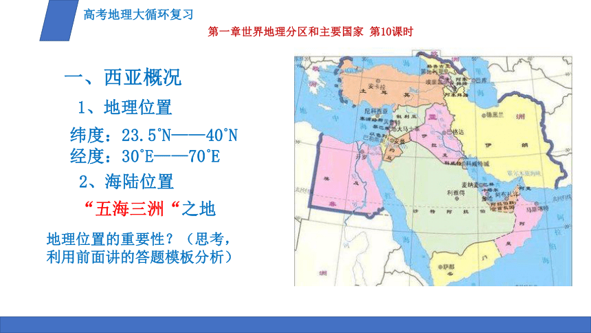 西亚地图位置图片