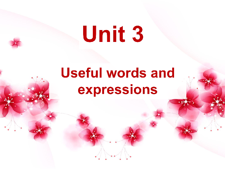 Unit 3 A healthy life Useful words and expressions 课件（共41张PPT）