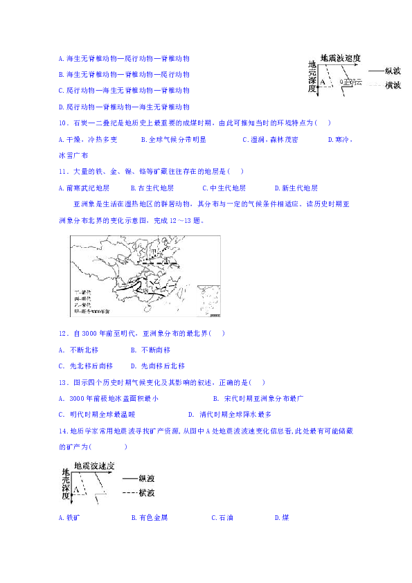 辽宁省大连市旅顺口区2019-2020学年高一上学期期中考试地理试卷 Word版含答案