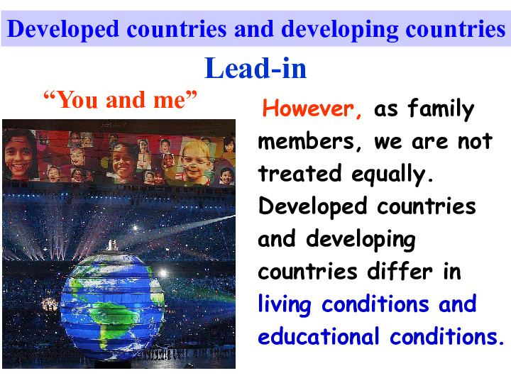 Module 2 Developing and Developed Countries  reading&vocabulary 课件（20张PPT）