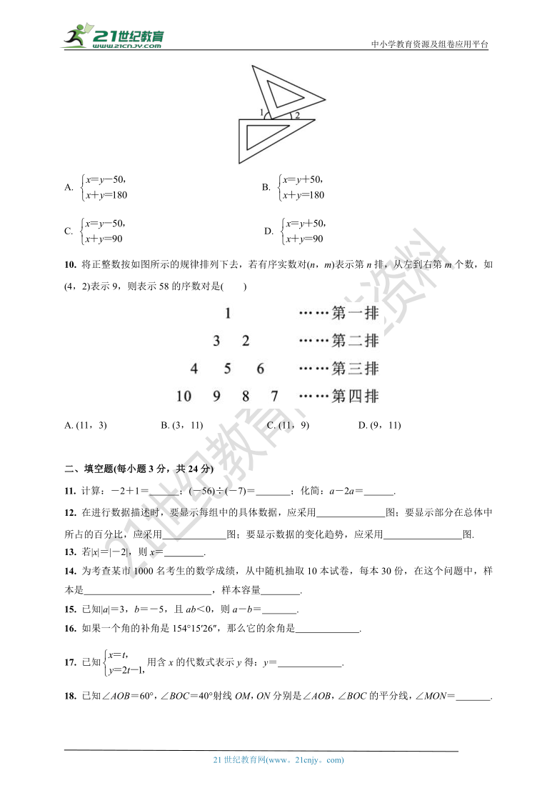 沪科版七年级数学上册期末检测卷(含答案)