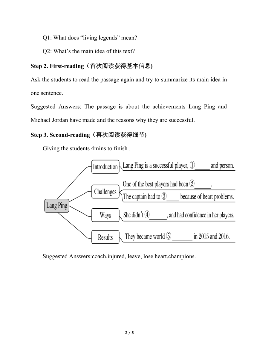 人教版2019必修第一册unit3sportsandfitnessreadingandthinking