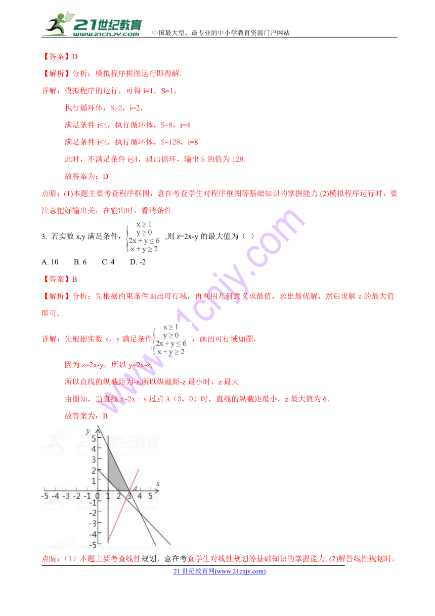 2018届天津市河东区高三高考二模数学理科试题（解析版）