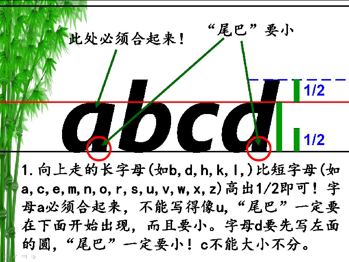 初中英语书写规范课件（15张PPT）