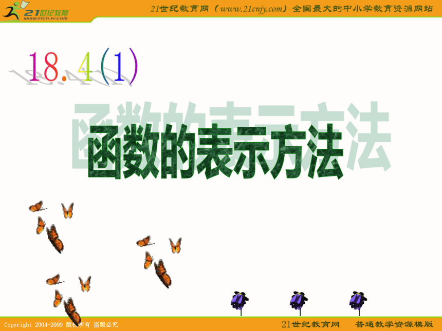 上海教育版五四学制数学：18.4函数的表示法（1）（参考资料）