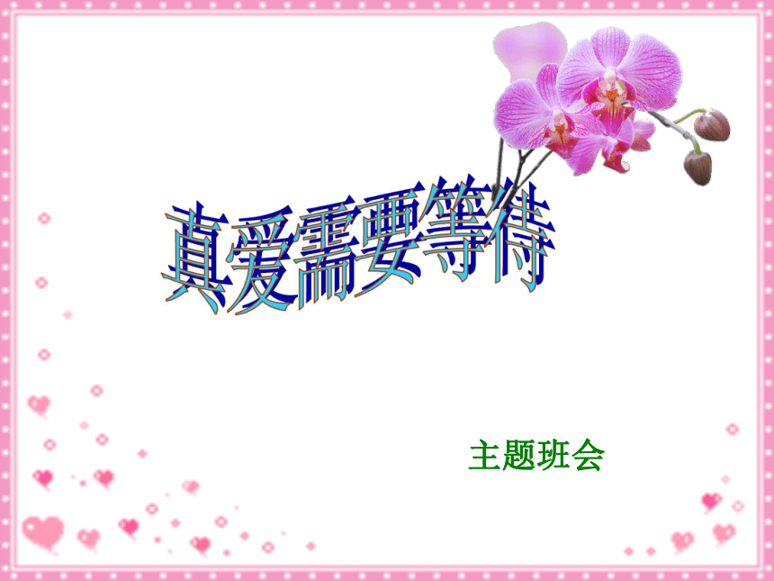 真爱需要等待—— 主题班会（40ppt）