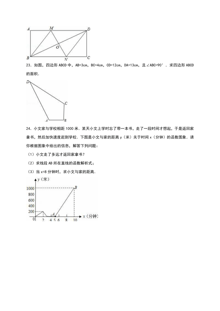 云南省临沧市2015-2016学年八年级下月考数学试卷（5月）含答案解析