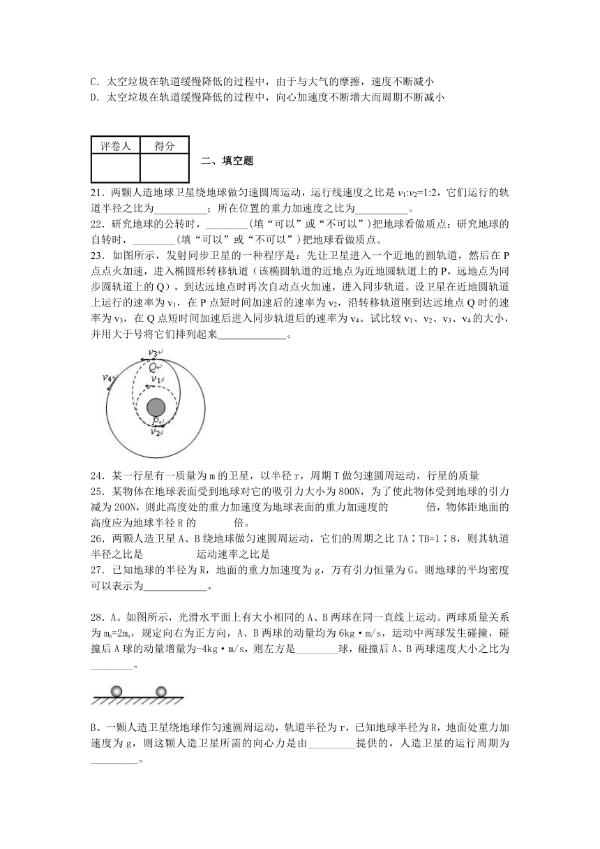 【知识点专项】2015年高考物理曲线运动天体运动天体的匀速圆周运动模型  专练（含解析）