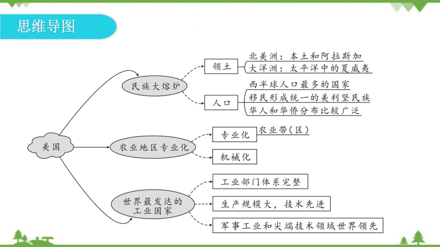 美国的思维导图七下图片