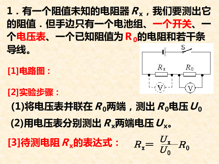 【期末复习】沪科版物理九年级 专题：电阻的特殊测量法课件（32张PPT）