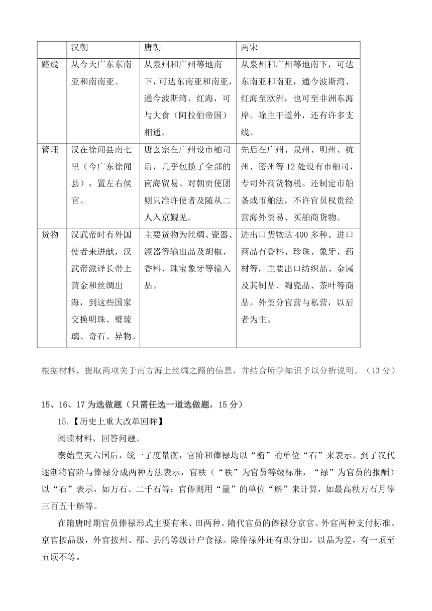 【解析版】西藏拉萨北京实验中学2019届高三上学期第一次月考历史试题