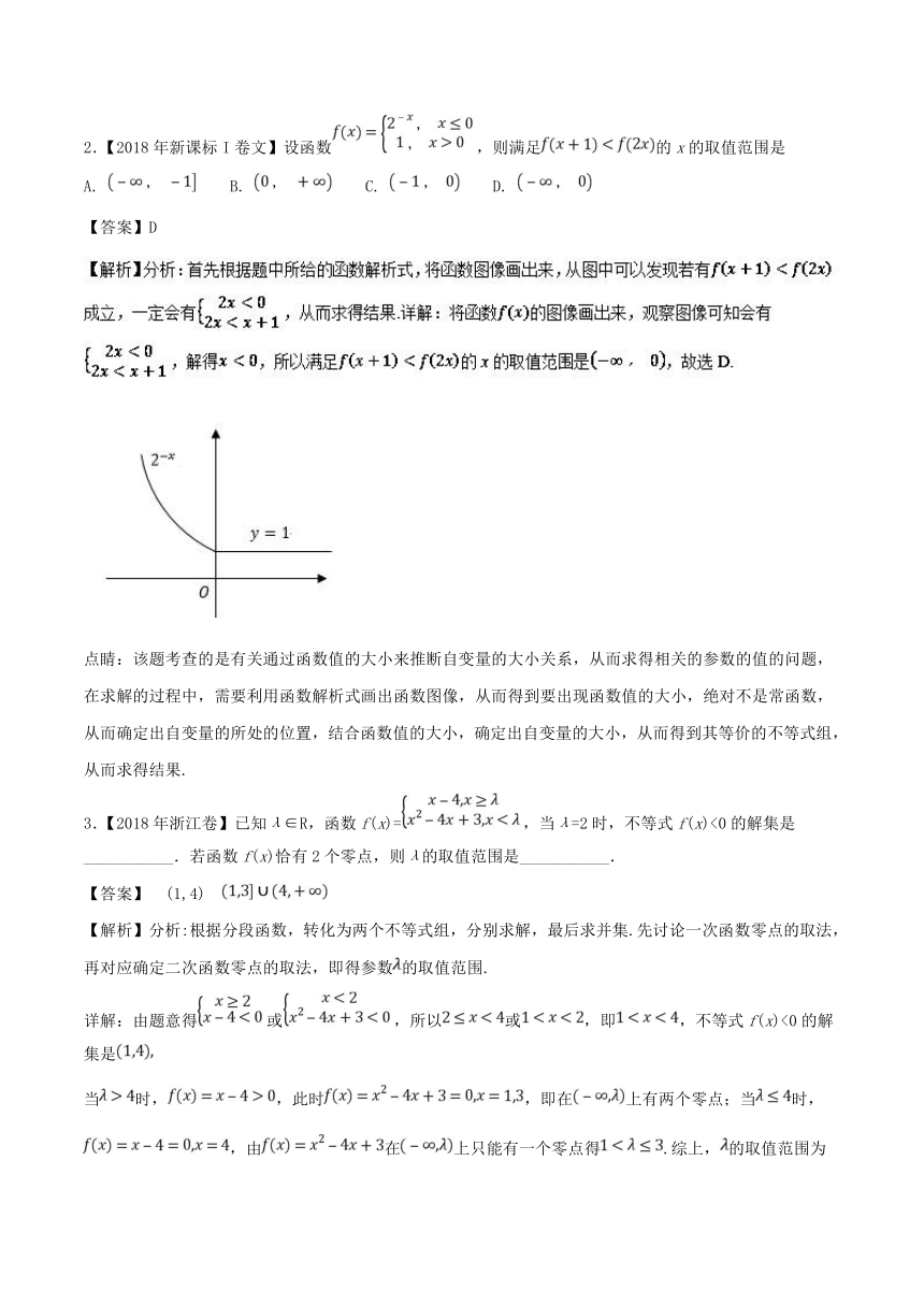 三年高考（2016-2018）数学（文）试题分项版解析专题03+基本初等函数