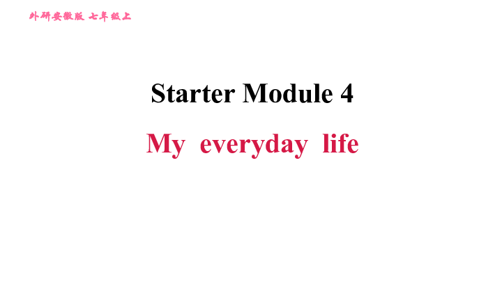Starter Module 4 My everyday life  习题课件（40张ppt）