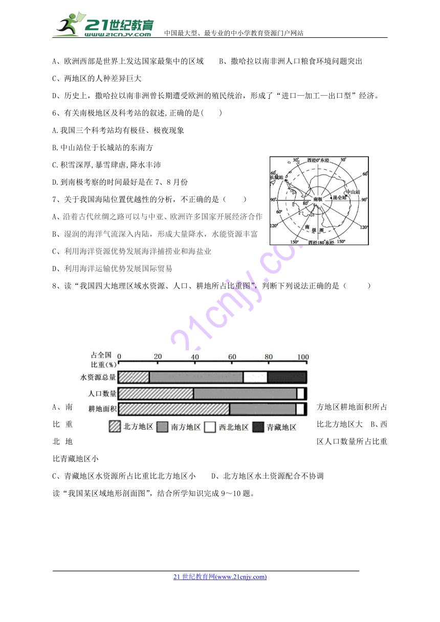 内蒙古巴彦淖尔市临河区2018届中考地理5月模拟试题