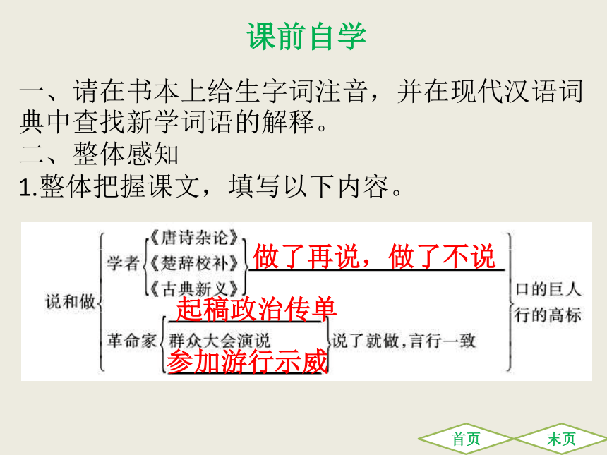 2  说和做——记闻一多先生言行片断课件