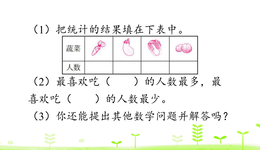 人教版数学二年级下册 第1单元 数据收集整理 整理和复习 课件（27张ppt）