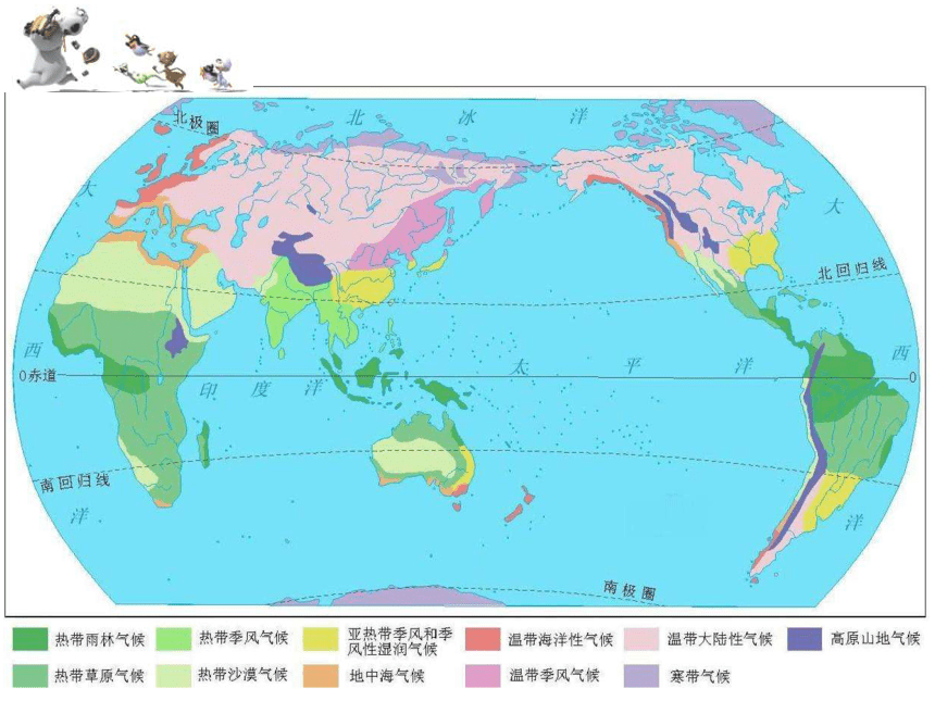 人教版(新课程标准)七年级上册第三章 天气与气候第四节世界的气候