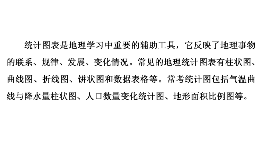 2021年中考广东专用地理读图与用图 专题3 地理统计图表课件（47张PPT）