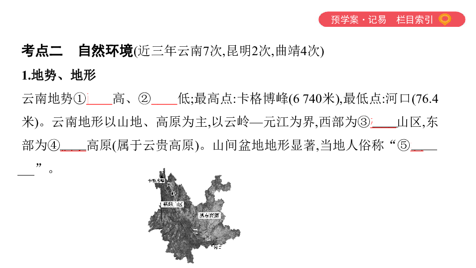 2019云南中考地理一轮复习课件第21讲云南地理63ppt