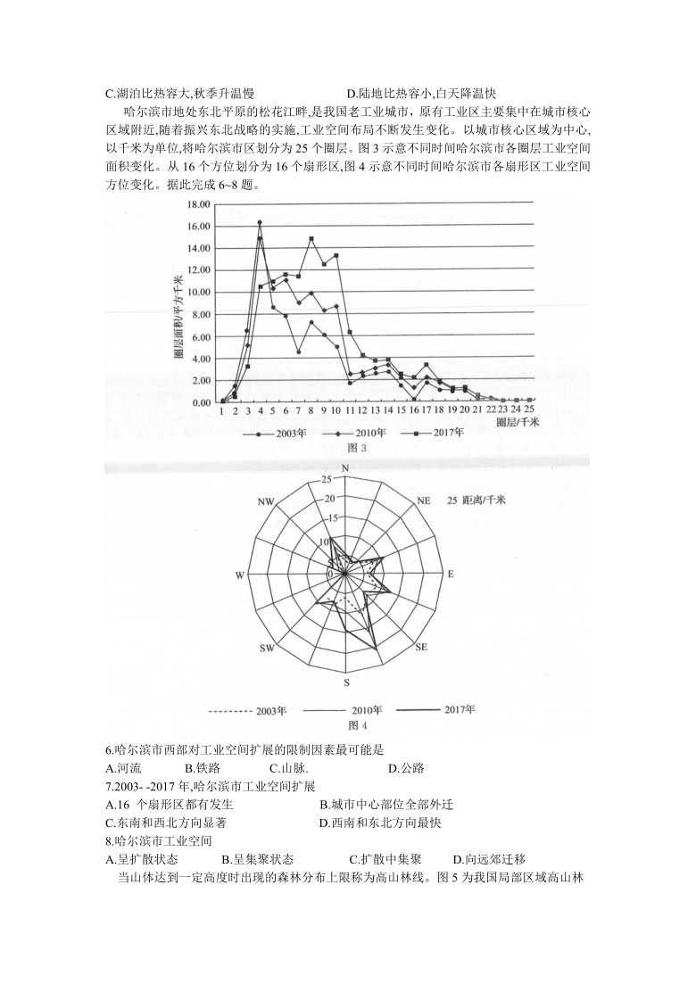 河北省衡水中学2021届全国高三下学期第二次联合考试（I卷）文综试题 Word版含答案