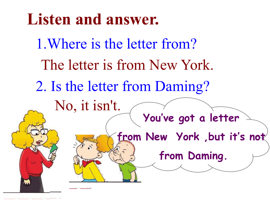 Unit 1 You've got a letter from New York 课件