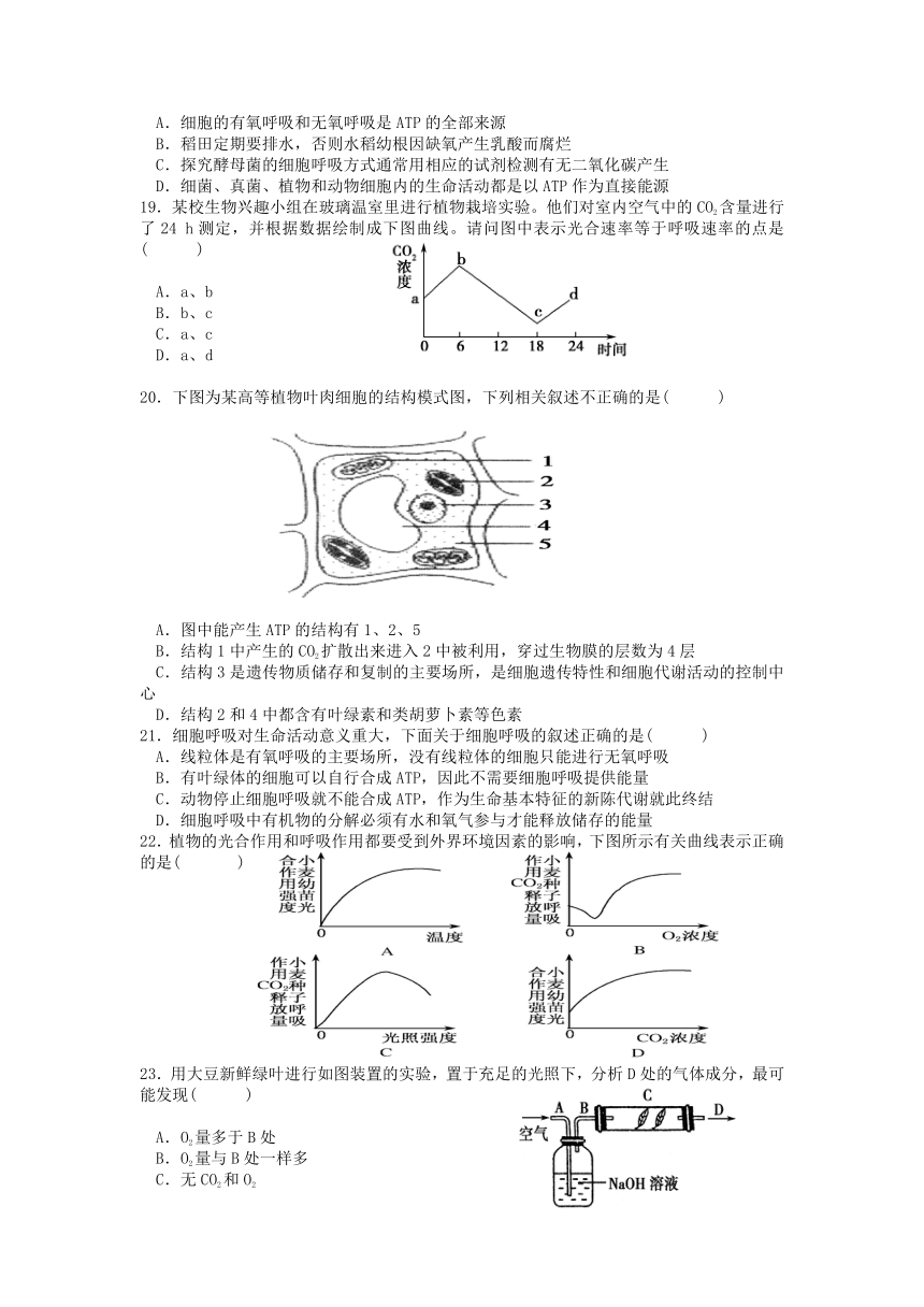 云南省南涧县民族中学2017-2018学年高一12月月考生物试题