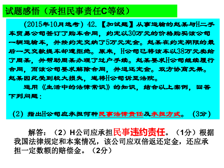 浙江高考政治生活中的法律常识复习教学研讨课件（共49张PPT）