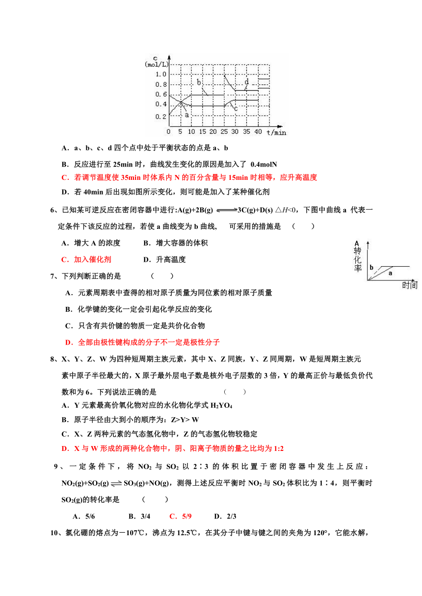 河北省衡水中学2014届高三上学期四调考试化学试题
