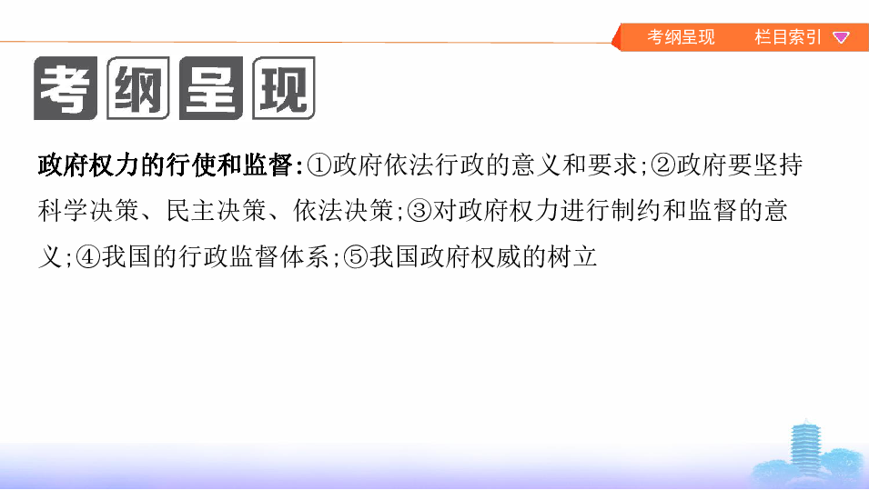 2020版高考政治（江苏专用版）总复习课件  必修2  第二单元  第四课时  我国政府受人民的监督   :48张PPT