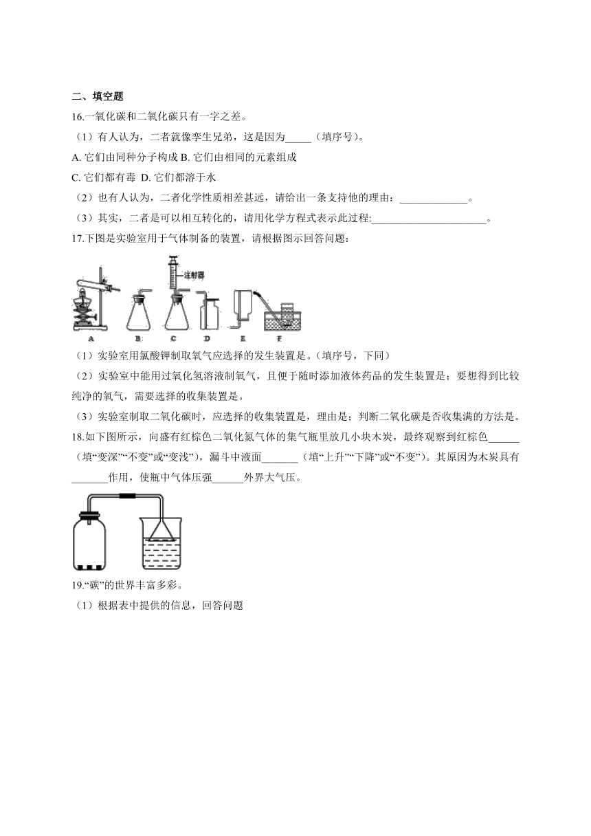 第六单元 碳和碳的氧化物 检测题（解析版）