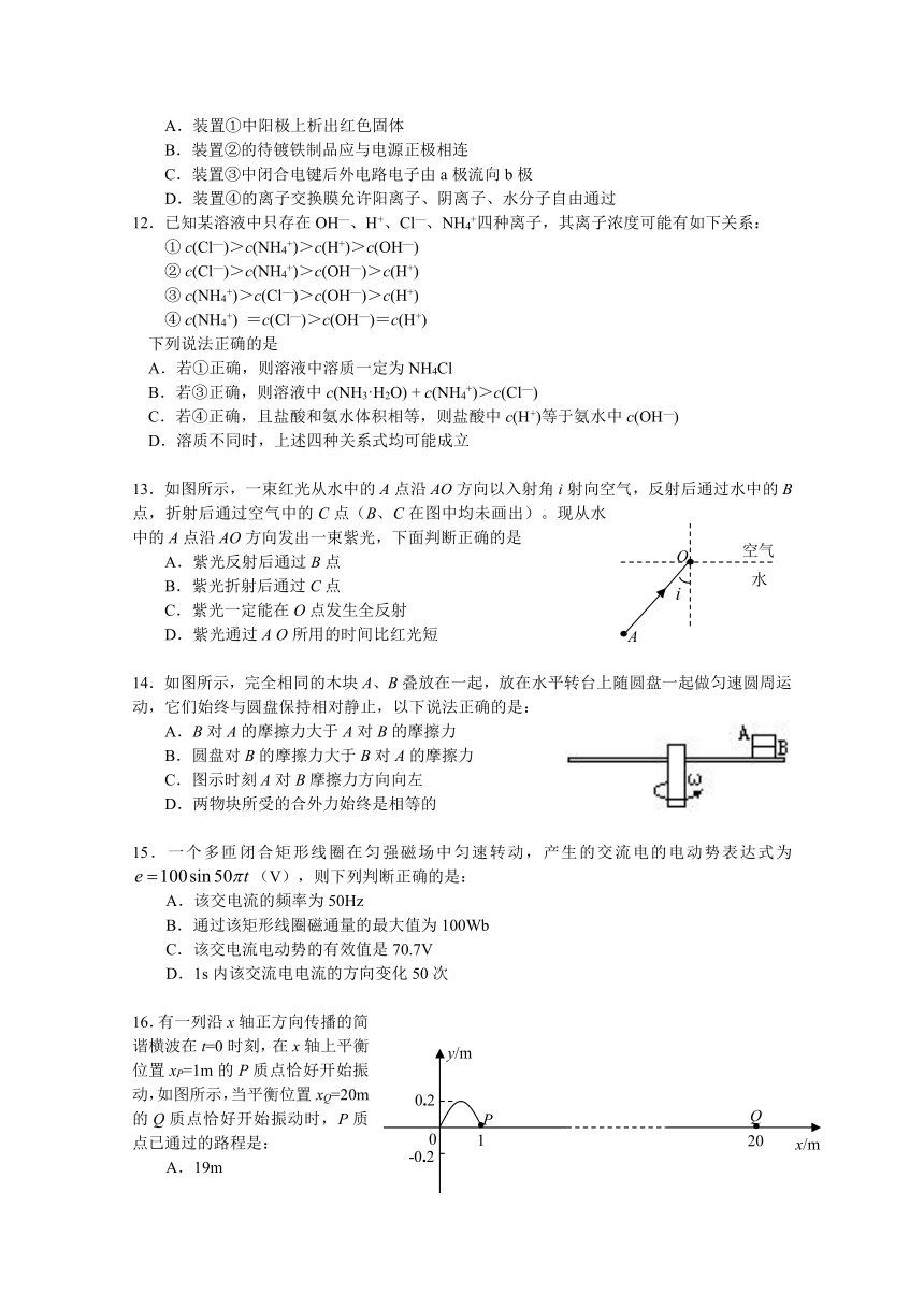 （特别免费资料）福建省师大附中09届高三最后一次模拟考试（理综）