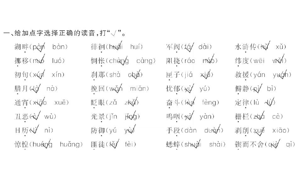 统编版语文六年级下册 专项卷（一）拼音与汉字  课件（16张ppt）