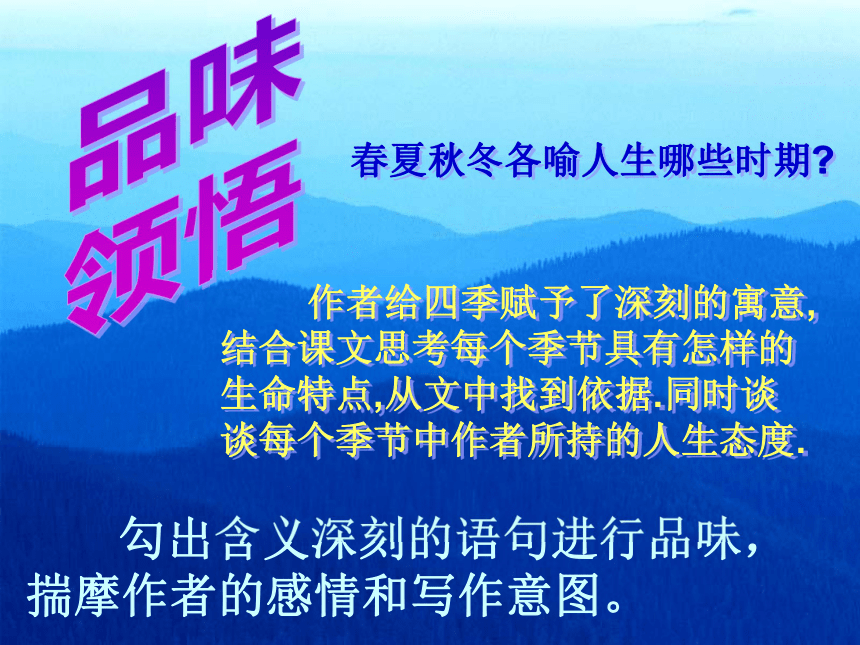 语文：我的四季（苏教版必修1）（共15张PPT）