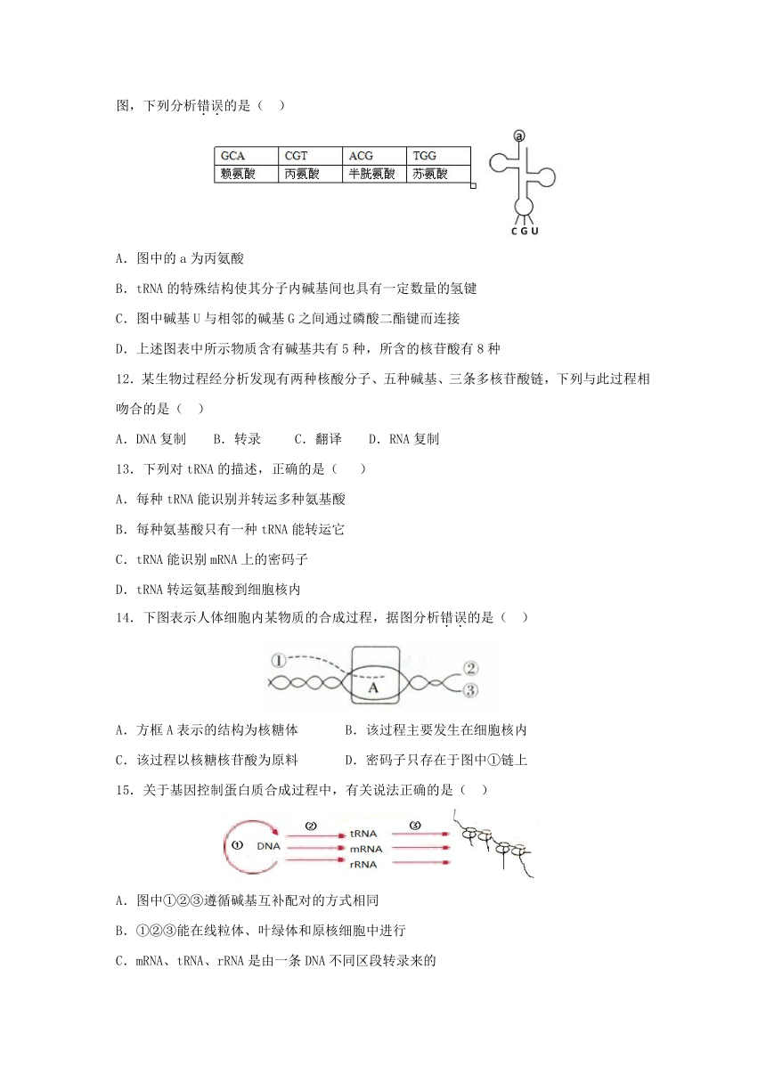 福建省莆田九中2017-2018学年高一下学期第二次月考生物试卷（pdf版）